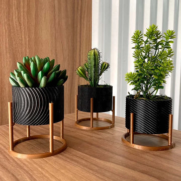 Decorative Trio of Cachepot Vases